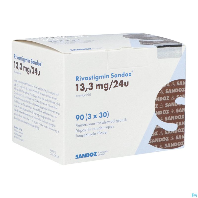 Rivastigmin sandoz 13,3mg/24h disp.transderm.  90