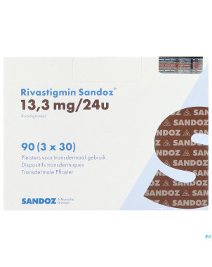Rivastigmin sandoz 13,3mg/24h disp.transderm.  90