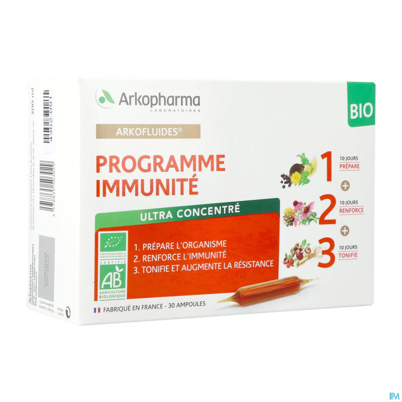 Arkofluides programme immunite    amp 30x10ml