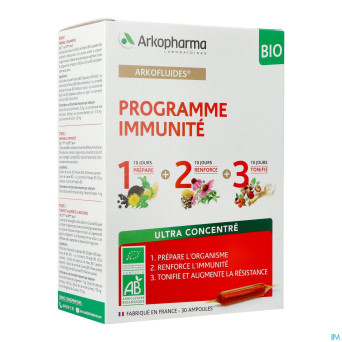 Arkofluides programme immunite    amp 30x10ml