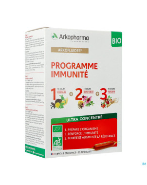 Arkofluides programme immunite    amp 30x10ml