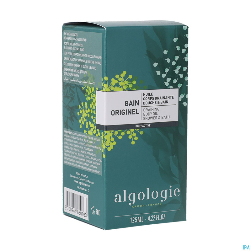 Algologie bain originel hle corps drainante  125ml
