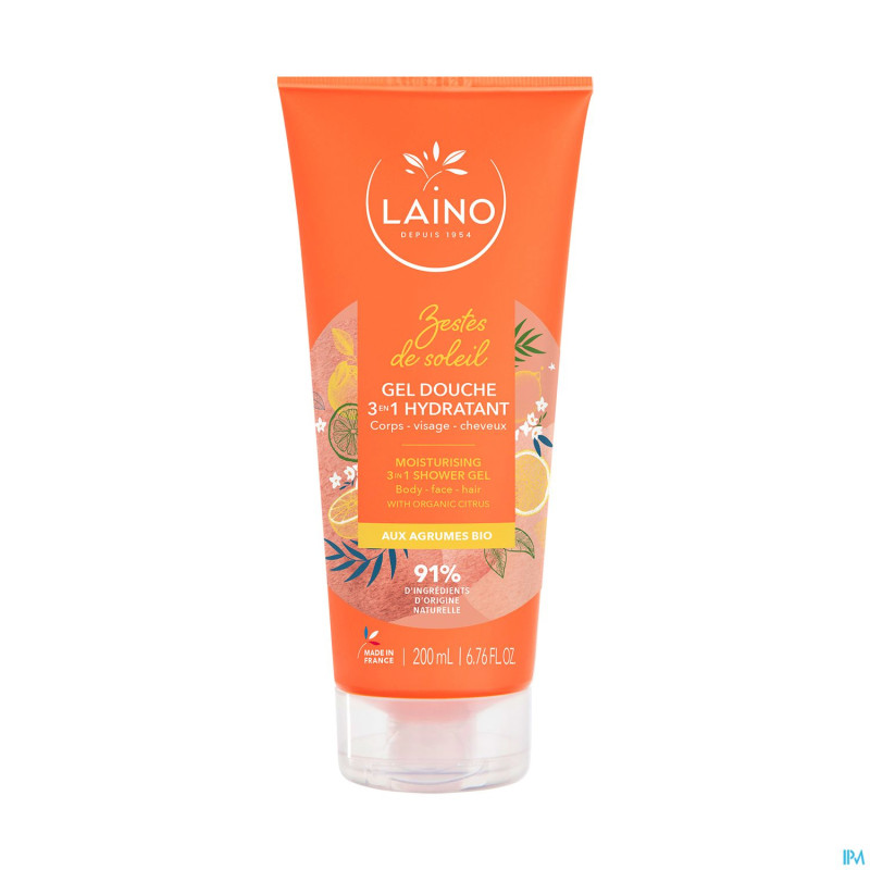 Laino gel douche 3en1 agrumes    tube 200ml
