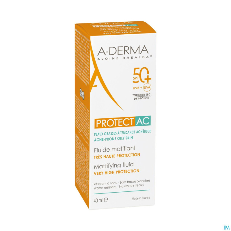 Aderma protect ac fluide matifiant spf50+    40ml