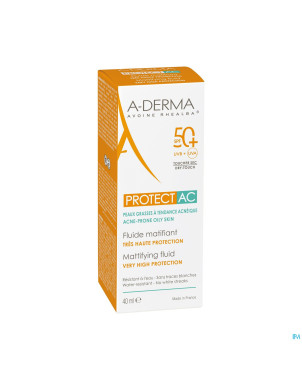 Aderma protect ac fluide matifiant spf50+    40ml