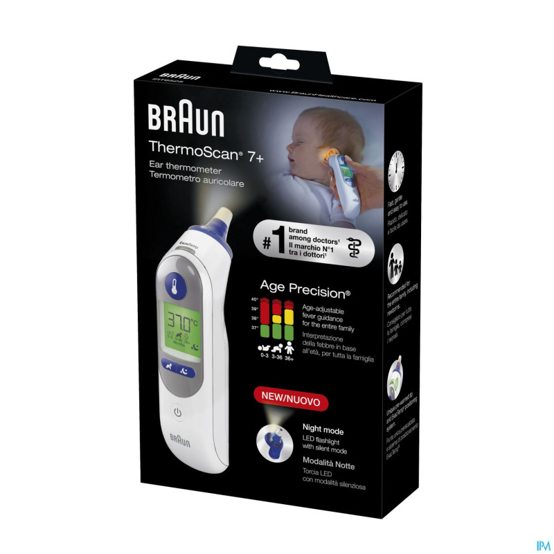 Braun thermoscan 7+ thermometre auriculaire