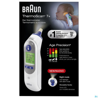 Braun thermoscan 7+ thermometre auriculaire