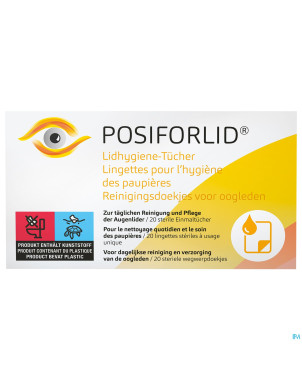 Posiforlid lingettes hygiene paupieres    20
