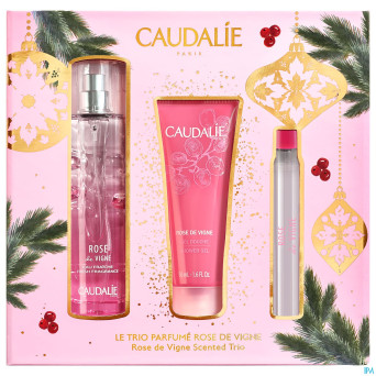 Caudalie coffret rose vignes 50ml noel    3 prod.