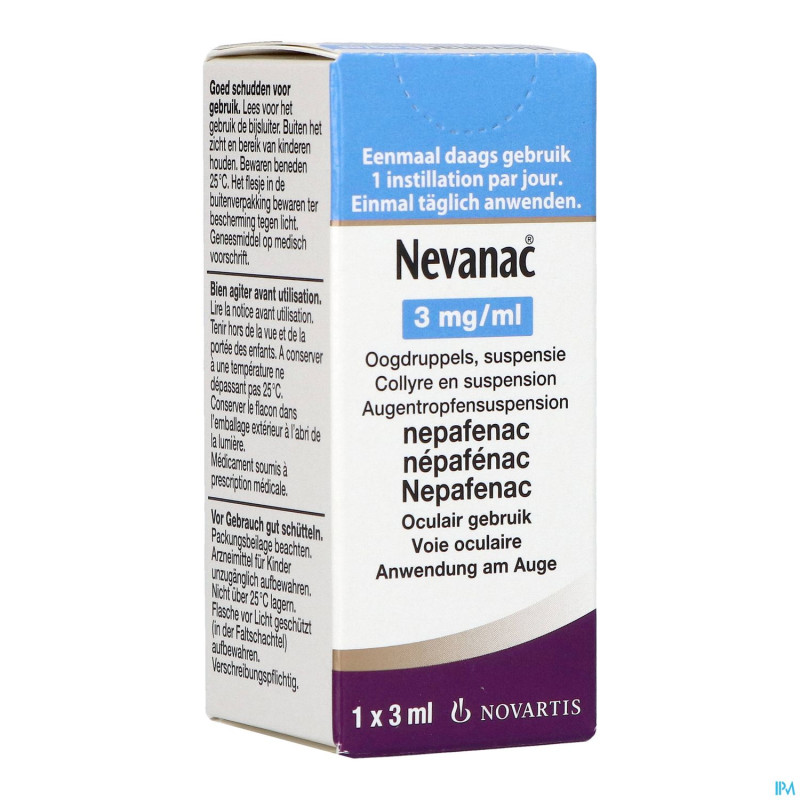 Nevanac 3mg/ml susp collyre fl oval 1 x 3ml