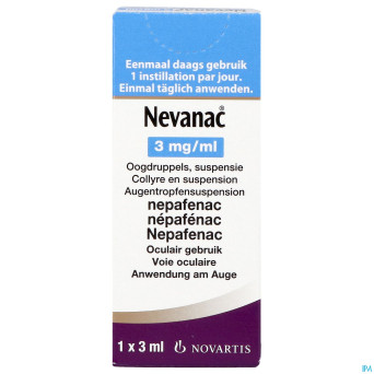 Nevanac 3mg/ml susp collyre fl oval 1 x 3ml