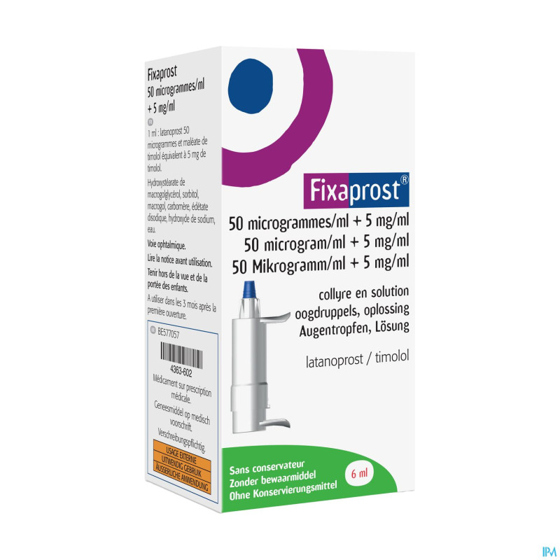 Fixaprost 50mcg/ml+5mg/ml collyre sol  6ml