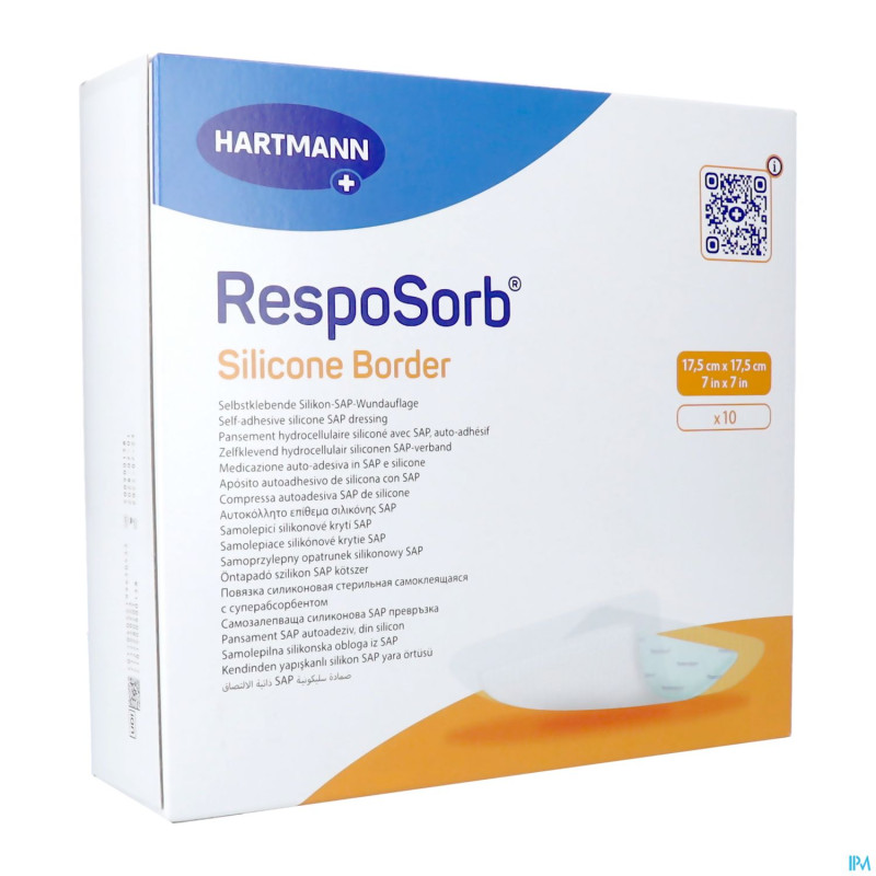 Resposorb silicone border 17,5x17,5cm 10 4130221