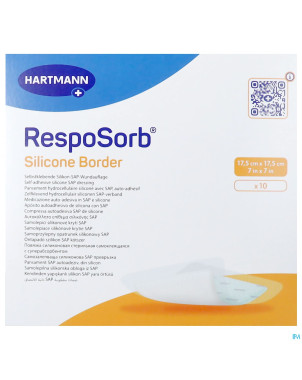 Resposorb silicone border 17,5x17,5cm 10 4130221