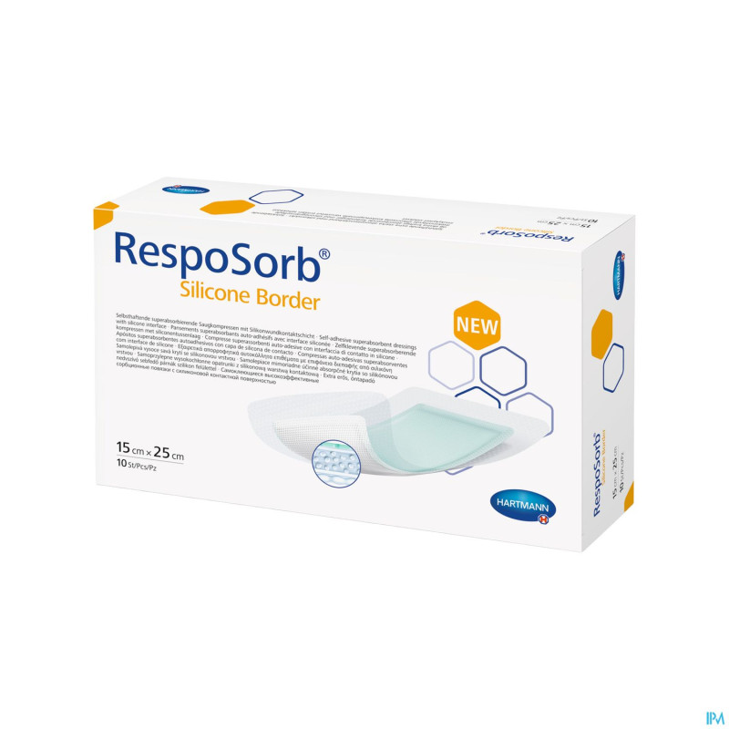 Resposorb silicone border 15x25cm 10 6851701