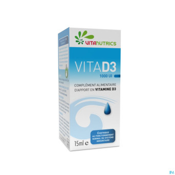 Vitad3 1000 ui vegan    vitanutrics gutt 15ml