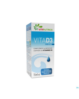 Vitad3 1000 ui vegan    vitanutrics gutt 15ml