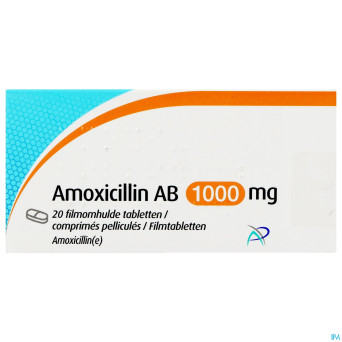Amoxicillin ab 1000mg comp pell 20 x 1000mg