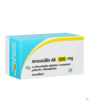 Amoxicillin ab  500mg comp pell 16 x  500mg