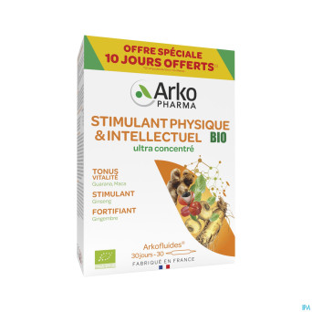Arkofluides stimulant physique bio amp 20 +10grat.