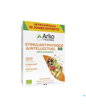 Arkofluides stimulant physique bio amp 20 +10grat.