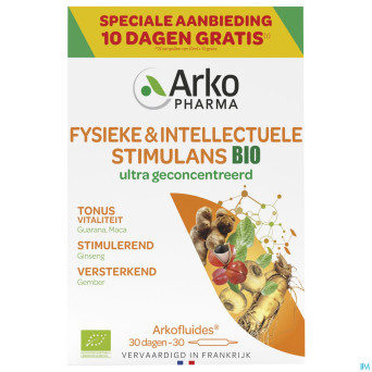 Arkofluides stimulant physique bio amp 20 +10grat.