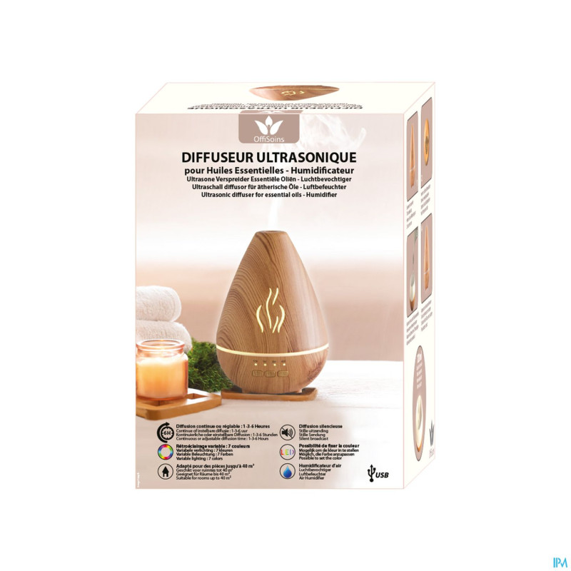 Offisoins diffuseur ultrason. huile ess. humidif.