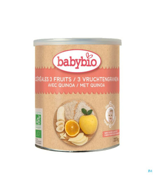 Babybio cereales 3 fruits quinoa 6m    220g