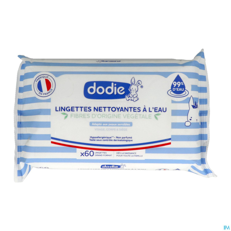 Dodie lingettes nettoyantes eau  60
