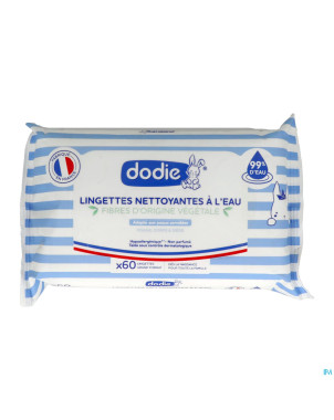 Dodie lingettes nettoyantes eau  60