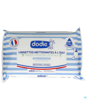 Dodie lingettes nettoyantes eau  60
