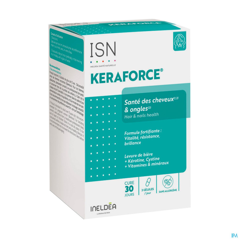 Ineldea keraforce cheveux & ongles isn v-caps 90