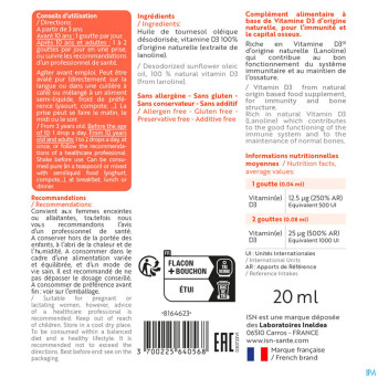Ineldea vital-d3 1000 ul isn fl compte-goutte 20ml