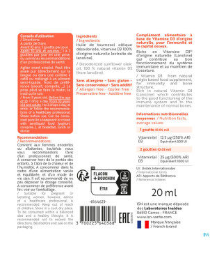 Ineldea vital-d3 1000 ul isn fl compte-goutte 20ml