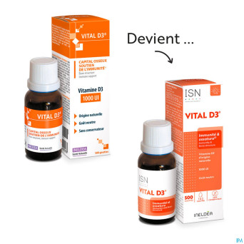 Ineldea vital-d3 1000 ul isn fl compte-goutte 20ml