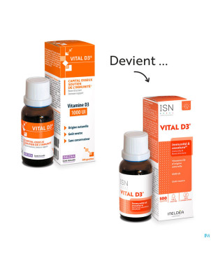 Ineldea vital-d3 1000 ul isn fl compte-goutte 20ml