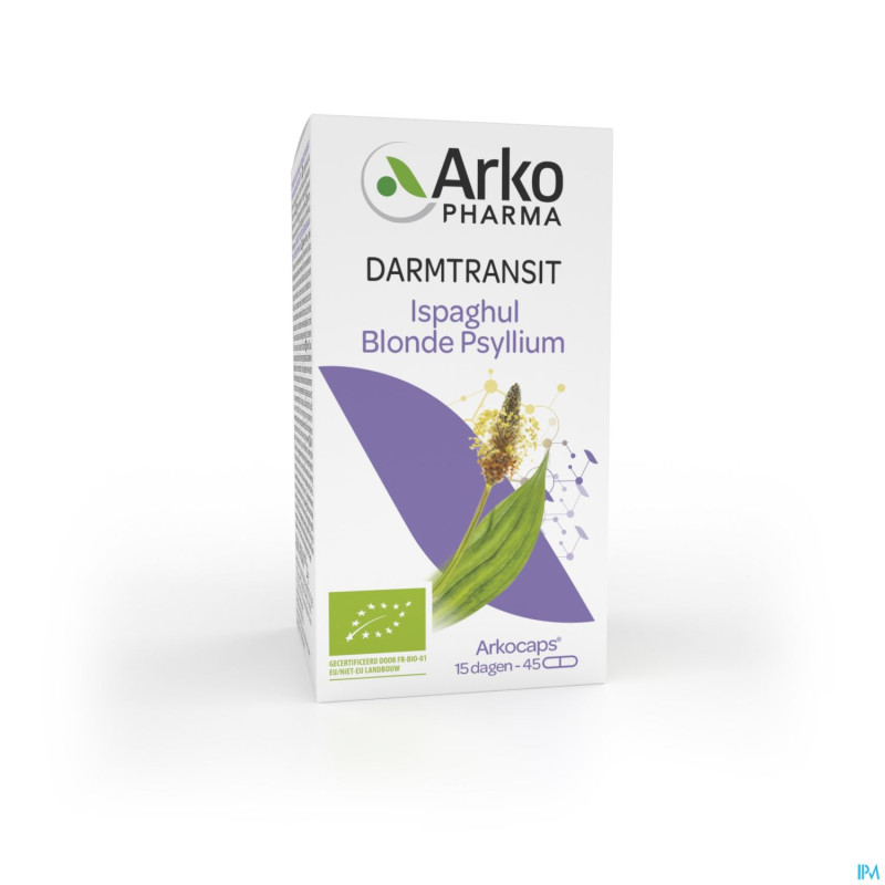 Arkogelules ispaghul psyllium blond bio    caps 45