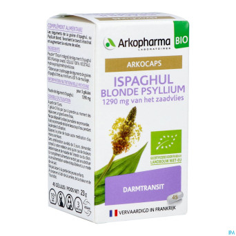 Arkogelules ispaghul psyllium blond bio    caps 45