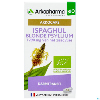 Arkogelules ispaghul psyllium blond bio    caps 45