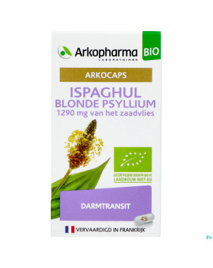 Arkogelules ispaghul psyllium blond bio    caps 45
