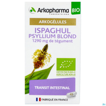 Arkogelules ispaghul psyllium blond bio    caps 45