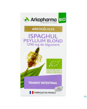 Arkogelules ispaghul psyllium blond bio    caps 45