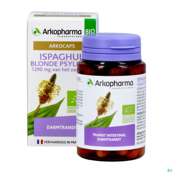Arkogelules ispaghul psyllium blond bio    caps 45