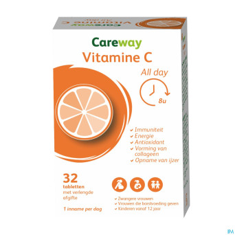 Careway vitamine c 500mg all day    comp 32