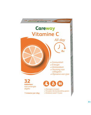 Careway vitamine c 500mg all day    comp 32