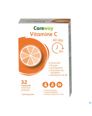 Careway vitamine c 500mg all day    comp 32