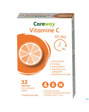 Careway vitamine c 500mg all day    comp 32