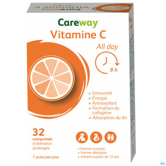 Careway vitamine c 500mg all day    comp 32