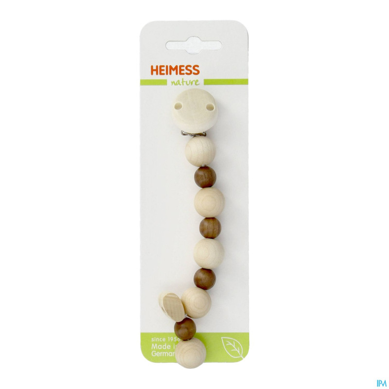 Heimess attache sucette bois naturel