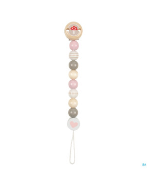 Heimess attache sucette bois champignon